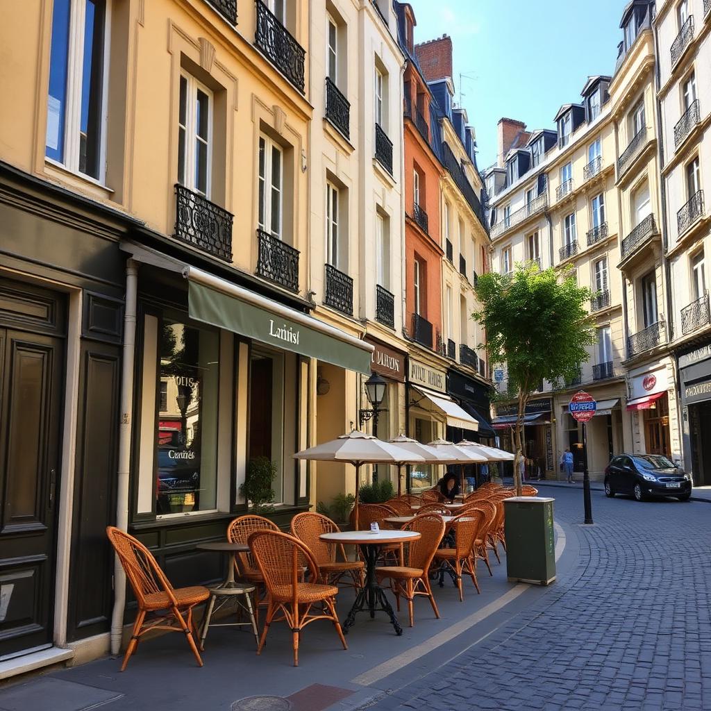 Parisian street cafe